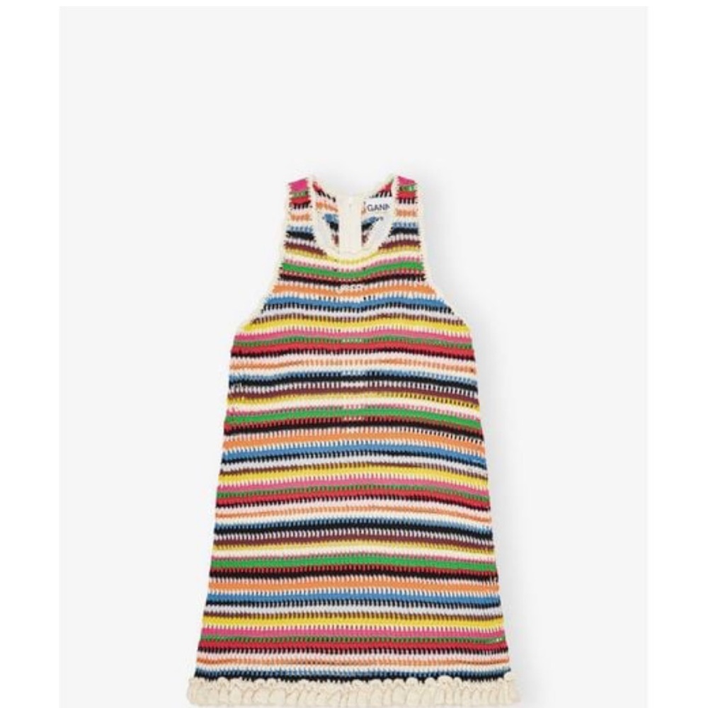 IN SEARCH OF!! Ganni Multicolor Striped Mini Dress size XS